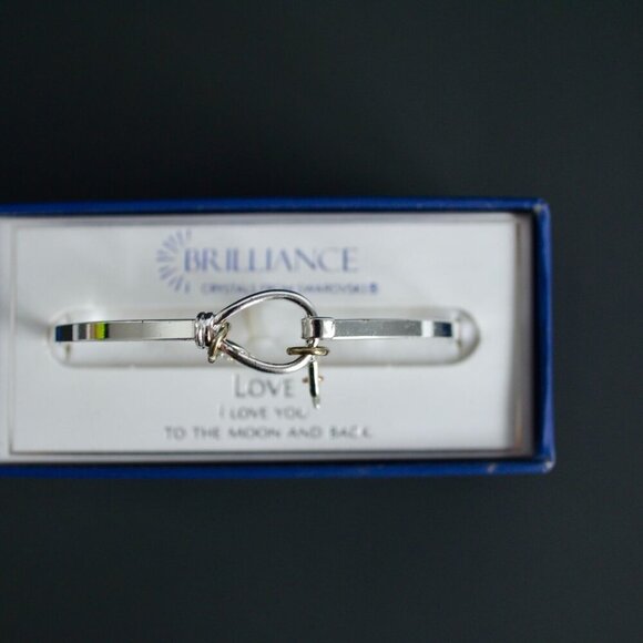 Brilliance I Love You Moon and Back Bracelet Bangle - Picture 4 of 4
